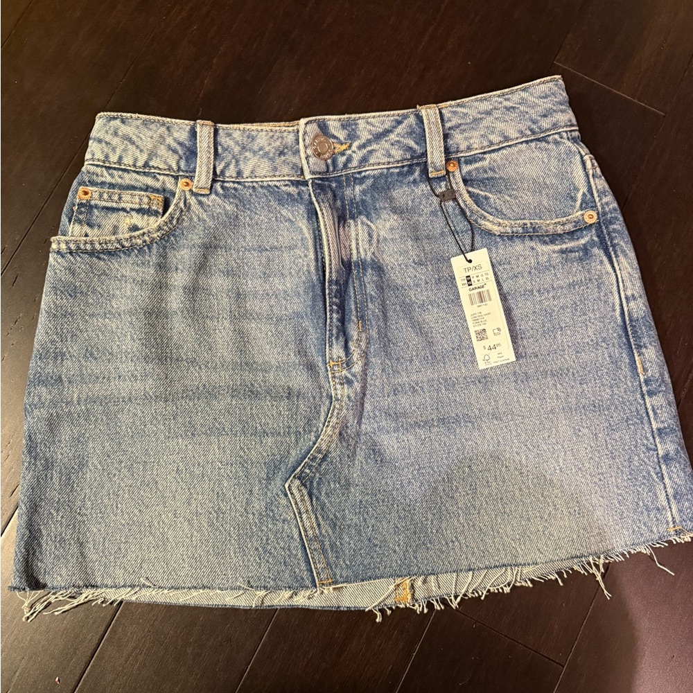Garage Light Blue denim Mini Skirt